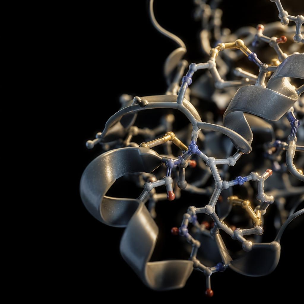 Peptide α-helix render